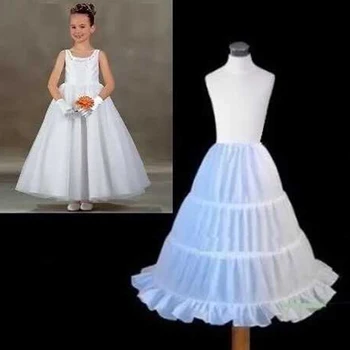 2017 Nou Trei Cerc Hoop Copii Kid Dress Slip Alb Rochie De Bal Fata Rochie De Flori De Nunta Accesorii Fusta Fusta Copii