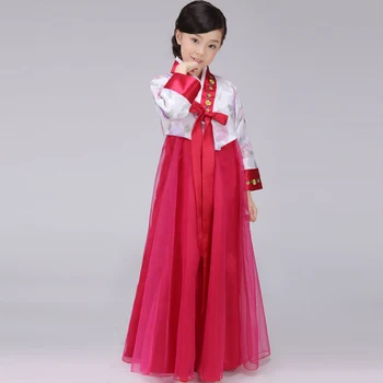 2017 toamna pentru copii coreeană chineză printesa rochie de minoritate costume fete coreea de costume tradiționale hanbok etapă