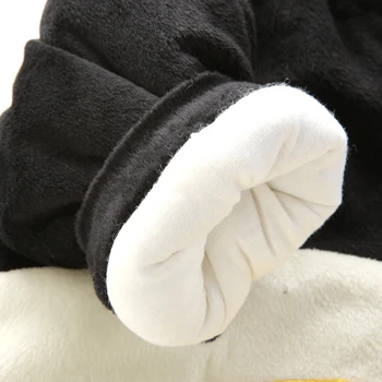2018 drăguț desigh Pinguin salopetă pentru copii , super-moale fleece nou-născuți haine de iarna cald haine băiat jacheta salopeta baby