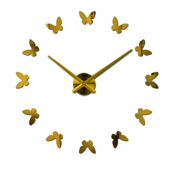 2018 Fierbinte Vanzare Ceas de Perete Reloj De Pared Acril Oglindă Ceasuri Europa 3d Diy Autocolante Decorative Mari de Cuarț Camera de zi