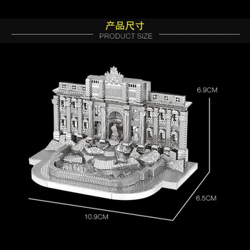 2018 Nan yuan 3D Metal Puzzle fontana di Trevi clădire DIY cu Laser Tăiat Puzzle-uri Puzzle Model Pentru Adulți copii, Jucarii Educative
