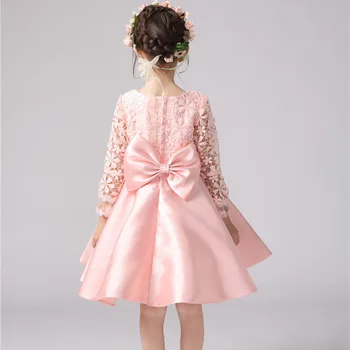 2018 noi Fete Printesa rochie de Petrecere Tutu Floare Trandafir Brand de Moda de Înaltă Calitate de Îmbrăcăminte pentru Copii pentru Copii transport gratuit