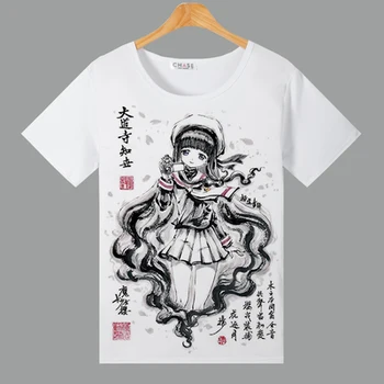 2018 Nou Card Captor t-shirt Anime SAKURA KINOMOTO T-shirt pictura de cerneală Maneca Scurta Unisex Teuri Topuri