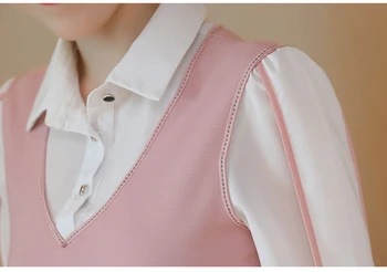 2018 primăvară nouă femei rochie coreea moda lady vestidos mini haine roz colegiul vânt subțire șifon tinuta design mărimile S-XL