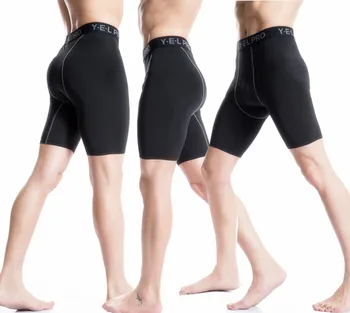 2018 Sexy Pantaloni pentru Fitness de Formare de Scurtă Gimnastică Purta Culturism Slim se Usuce Rapid pantaloni Scurți de Uzură compresie Negru Yoga pantaloni Scurți pentru Bărbați