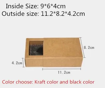 20buc/lot-9*6*4cm Dimensiuni Mici Negre Hârtie Kraft Sertar Caseta de Săpun Manual Ambarcațiuni Bijuterie Macaron Ambalaj Petrecere Cutii de Cadouri