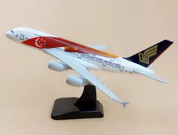 20cm Aliaj Metalic Model de Avion Aeriene Singapore Airlines Aeronava Airbus 380 A380 Airways Avion Model w Stand