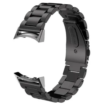20mm Argintiu Negru Trupa Ceas, Ceas din Oțel Inoxidabil Curea Conector Adaptor Metalic pentru Samsung Galaxy Ceas Inteligent Gear S2