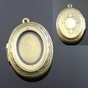 22*29mm 30buc Oval Rama Foto Medalion Cutie,Bronz/Argint/Aur/Negru Pandantiv stil European de Artizanat,Bijuterii Găsirea Pandantiv