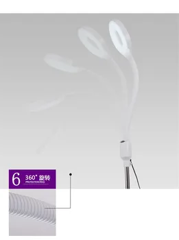 24W LED-uri Lampa de Umbre cu X8 Lupa Pentru Tatuaj de Arta Unghiilor Spranceana Machiaj Semi-Permanent Salon de Acasă Ansamblul Lămpii de noi înșine