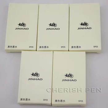 25PCS/LOT JINHAO Stilou portabil Cartuș de Cerneală Rezerve NEGRU cerneala Nou transport gratuit