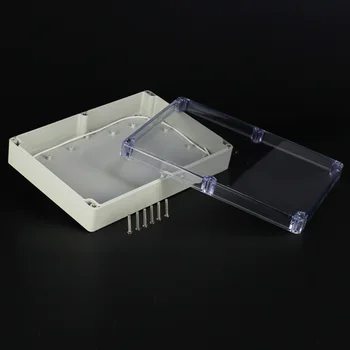 263*182*60mm Plastic Cabina de Box Cutie de Joncțiune Impermeabil Transparent Proiect Electronic Cutii
