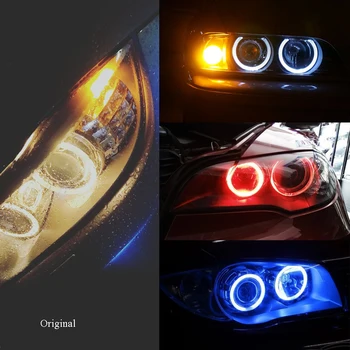 2x Canbus Fara eroare LED H8 Angel Eyes-Demon ochii bec de 12V Pentru BMW E60 E61 E63 E64 X5 E70 X6 E71 E82 E87 E89 Z4 E90 E91 E92