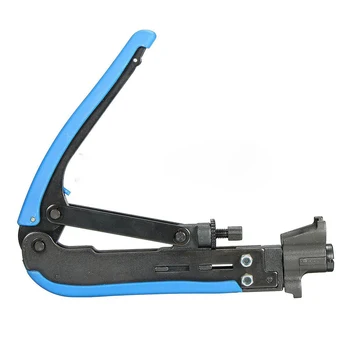 2x RG6 RG59 Coaxial RG11 Cablu Coaxial Crimper + Stripteuză de Compresie Instrument de Mână Albastru Galben