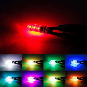 2x T10 5050 LED-uri RGB Multi-culoare Interior Pană Partea Strobe Lumină de Control de la Distanță luz ligero styling fierbinte noi de calitate de 17july19