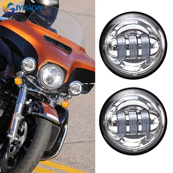 2X4.5 Inch Chrome Motocicleta LED Lumina de Ceață Lampă de Conducere Lumină Pentru Harley Davidson
