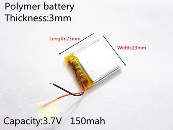 3.7 V 150mAh 302323 Litiu-Polimer Li-Po, li-ion Reîncărcabilă de celule de Baterii Pentru Mp3 MP4 MP5 GPS PSP mobil bluetooth