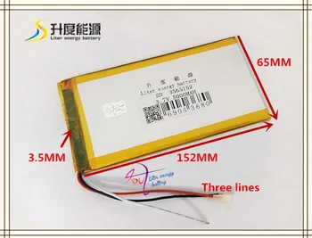 3.7 V 5000mAh 3565152 Polimer litiu-ion / Li-ion baterie pentru tableta pc,POWER BANK,pipo,telefon mobil