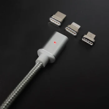 3 in 1 Magnetic Cablu Micro USB de Tip C USB-C de Încărcare a Datelor de Repede Adaptor de Încărcare pentru Samsung Note8 S8 Plus Pentru iPhone X 6 7 8 Plus