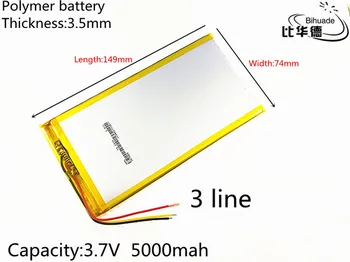 3 linie de transport Gratuit baterii cu litiu Polimer 3.7 V 5000mAh 3574149 Pentru Onda baterie Reîncărcabilă Li-ion cu Celule de 7 inch, 8 inch 9inch
