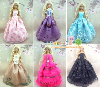 30 Articole = 10 Rochie de Mireasa Printesa Rochie +10Pairs Pantofi + 10 accesorii Haine Pentru Barbie Papusa CADOU pentru Copil Jucărie