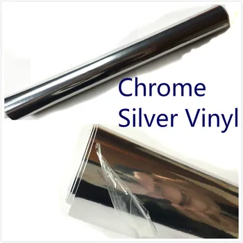 300mm x 1520mm Chrome Aer Liber Oglindă Folie de Vinil Film Foaie Autocolant Decal 12