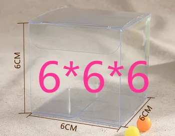 30buc 6*6*6 cm de plastic transparent din pvc ambalare cutii pentru giftchocolatecandycosmeticcakecrafts display pachet Cutie transparentă