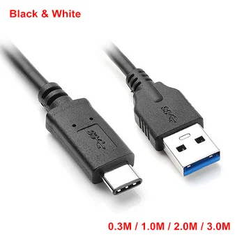 30cm 1m 2m 3m USB 3.0 3.1 Tip C de sex Masculin Conector USB-C la Un Tip de sex Masculin Reversibile Cablu de Date