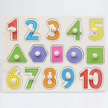 30cm Copil Precoce jucarii educative copilul de mână apucați de lemn jucărie puzzle alfabet si cifre de învățare educația copilului lemn puzzle jucărie