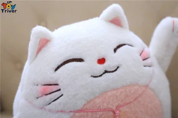 30cm de Pluș Avere Clopot Pisica Pisici Norocoase Maneki Neko Kitty Jucărie Umplute Papusa Bambus Cărbune Sac de Carbon Activat Auto Decor