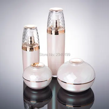 30G 50G Culoare Roz Acrilice Sticle Cosmetice Crema Borcan Lotiune Pompa de Sticlă, formă Castron Gol de Ambalare Sticla de Înaltă Calitate,12buc/Lot