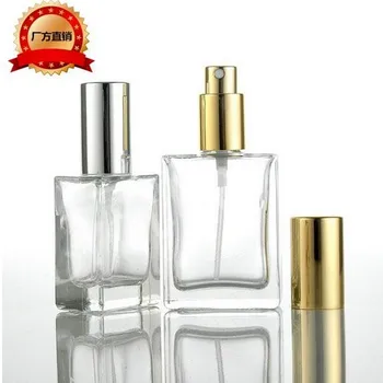 30ml 50ml Clar Sticla Spray Parfum Pătrat Atomizor Cosmetice Sticle Returnabile de Aur,Argint Capac