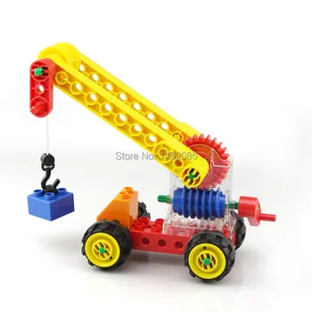 33pcs ABURI Blocuri Worm Gear Macara de Învățământ Jucării DIY Pârghii, Roți de Știință Tehnologie Jucării Mecanice