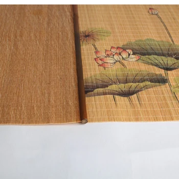 35 x 180cm Artistic Pictat Naturale de Bambus Zen Ceai Tabelul Runner cu Protejat de Frontieră Ceai Mat Acasă Decorare Masă de Pavilion