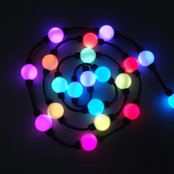 360 de grade bec led string lumina DC12V 20buc 2m WS2811 SMD3528 5050 RGB full color cu led-uri pentru proiect de decorare petrecere grădină