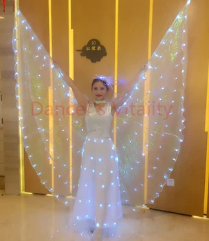 360 deschide grade LED lampă de fluture aripi cape performanță elemente de recuzită arabe egipt costum accesoriu faza bile colorate transport gratuit