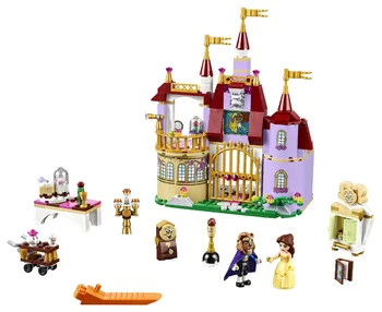 37001 frumoasa si ia Printesa Belle Castel Fermecat Blocuri Fata de Copii Jucarii Model Compatibil cu Legoe Blocuri