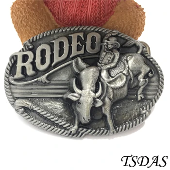3D Cool Cowboy de RODEO Catarama 9.2*6.5 cm Oval Metalic Argintiu Cataramă Pentru 4cm Lățime Curea Blugi de Moda accesorii