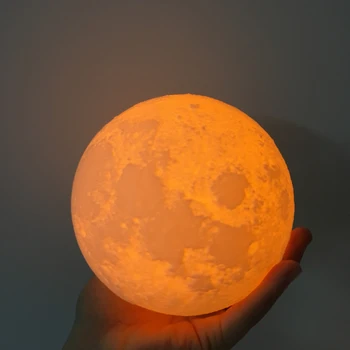 3D Magic Moon Lampa Creative LED Noapte Lumina Lunii Birou USB Reîncărcabilă cu telecomanda sau buton-Comutator pentru Decor Acasă