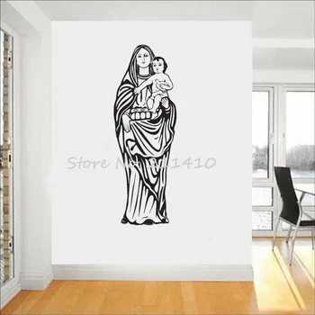 3d Poster Maria deține Isus Autocolant de Perete Decor Acasă Living Clasic Detașabil de Vinil de Perete Decalcomanii de Vinilos Parede A714