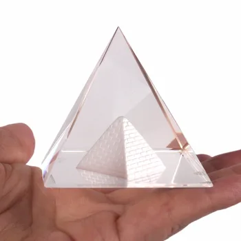 3D Top-Clasa de Energie de Vindecare Egipt K9 Cristal Piramida de Sticlă Clară Rare Cristale Feng Shui Ambarcațiuni ornamente pentru Decor de Birou Acasă