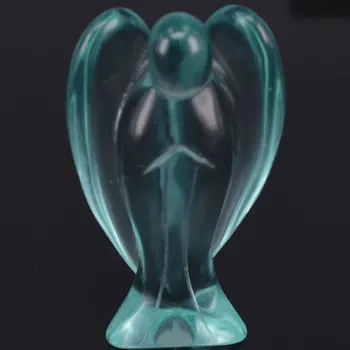 3inch Ocean Albastru Obsidian Piatră Sculptură Înger Norocos Meserii Figurina Chakra de Vindecare Reiki, Feng Shui Piatra