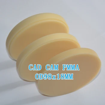 3pcs/lot 98*18mm Dentare PMMA bloc pentru Wieland sistem de frezare PMMA rășină producător disc