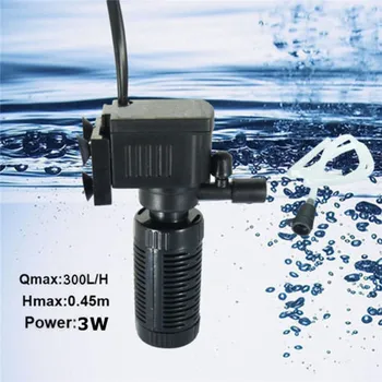 3W 300L/H Mini Acvariu Filtru Intern 3 in 1 Submersibile Pompa de Apa Filtru de Oxigen de Circulație a Apei Pentru Pești Mici de hazna