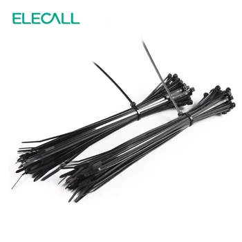 4*250mm Auto-Blocare Nailon Cablu 250Pcs/Pachet Cablu Zip Lega Bucla Legături Pentru Cabluri Tidy Negru