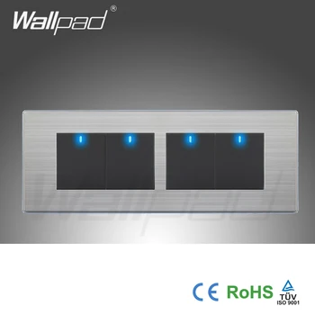 4 Banda 2 Comutator Mod de Vânzare Fierbinte China Producător Wallpad Buton One-Click pe Partea de Indicator LED de Lux de Perete de Lumină
