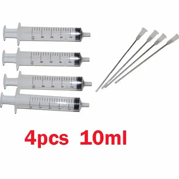 4 Buc Adăugarea de Cerneală Instrumente Seringi 10ML & 10CM Ace Potrivit pentru Injectare CISS și Cartușe de Cerneală de înaltă calitate