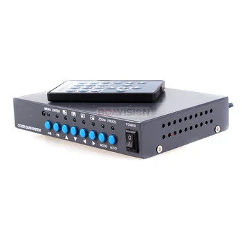 4 CANALE Video Color Digital Color Quad Splitter Procesor Cu VGA-OUT Pentru Sistemul de Securitate CCTV Cu BNC Switcher Splitter
