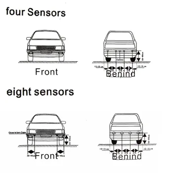 4 Senzori Buzzer Alarma Auto Senzor De Parcare Sistem Reverse Radar Cu Alarmă Sonoră / Rezistent La Apa