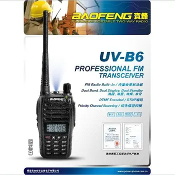 4-seturi BAOFENG UV-B6 VHF/UHF 136-174/400-470MHz Dual Band Radio Walkie Talkie